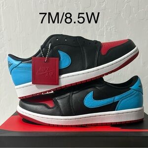 Air Jordan 1 Retro Low UNC to Chicago Black Powder Blue Gym Red 8.5W/7M NEW.